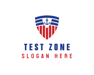 Stripe Anchor Shield logo design