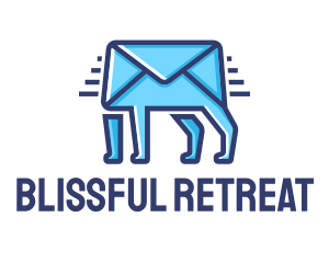 Blue Envelope Walking logo
