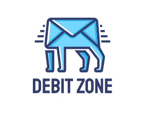 Blue Envelope Walking logo design