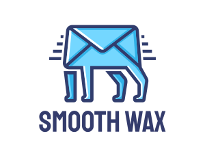 Blue Envelope Walking logo design