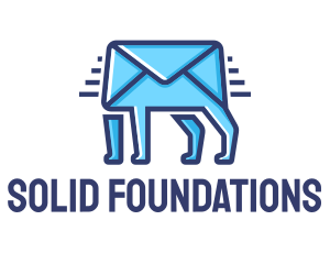 Blue Envelope Walking logo