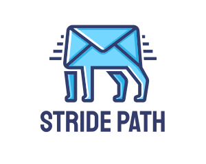 Blue Envelope Walking logo