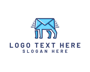 Blue Envelope Walking logo