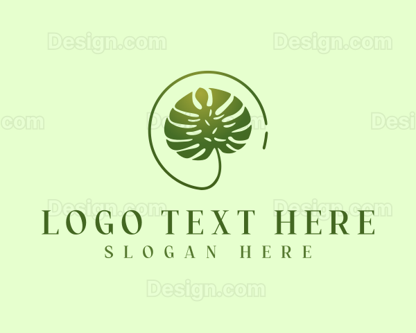 Monstera Leaf Decoration Logo