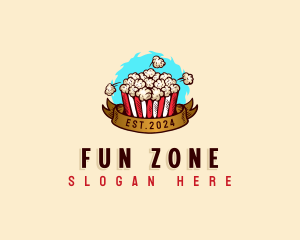 Popcorn Snack Food logo design