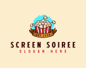 Popcorn Snack Food logo design