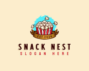 Popcorn Snack Food logo design