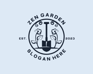 Shovel Flower Garden logo design