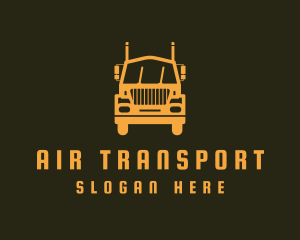 Orange Trucking Transport logo design