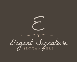 Elegant Cursive Calligraphy logo design