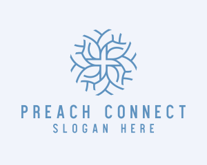 Blue Cross Church logo design