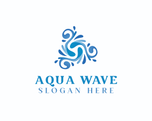 Water Resort Wave logo design