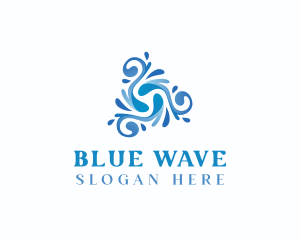 Water Resort Wave logo design