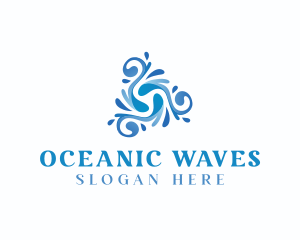 Water Resort Wave logo design