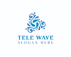 Water Resort Wave logo design