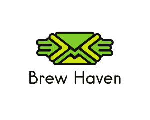 Green Mail Envelope  logo design