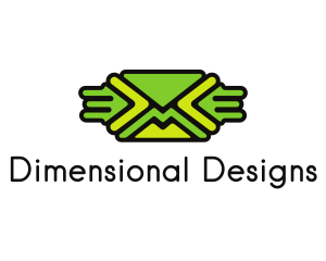 Green Mail Envelope  logo design