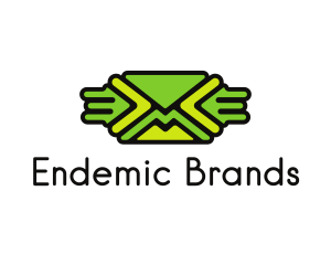 Green Mail Envelope  logo design