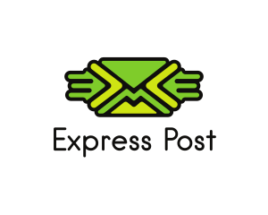 Green Mail Envelope  logo design