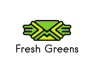 Green Mail Envelope  logo design