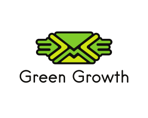 Green Mail Envelope  logo design