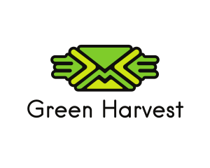 Green Mail Envelope  logo design