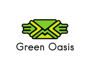 Green Mail Envelope  logo design