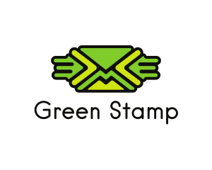 Green Mail Envelope  logo design