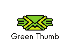 Green Mail Envelope  logo design