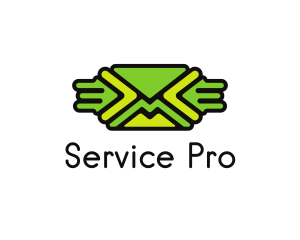 Green Mail Envelope  logo design