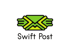 Green Mail Envelope  logo design