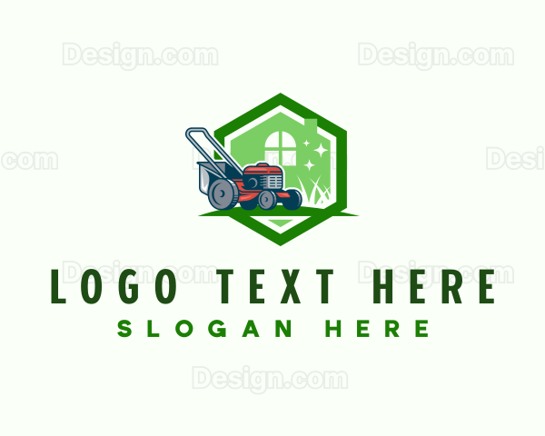 Gardening Lawn Mower Logo