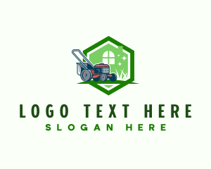 Gardening Lawn Mower Logo