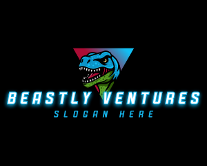 Gaming Beast Dinosaur logo design