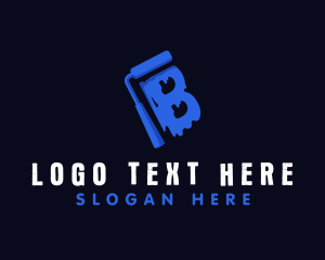 Paint Roller Letter B logo