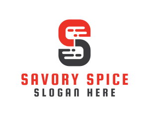 Modern S Pattern logo design