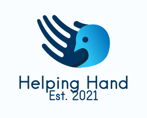 Blue Hand Bird  logo