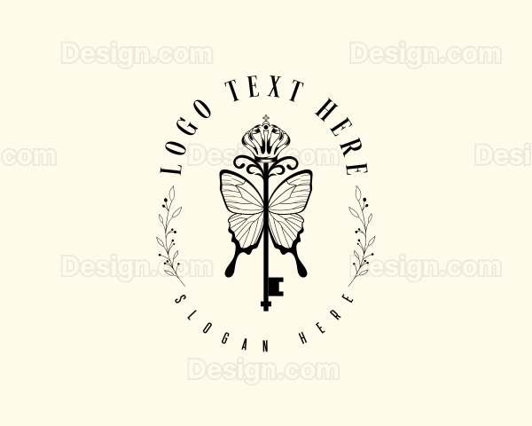 Crown Butterfly Key Logo