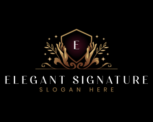 Luxury Hand Wellness logo design