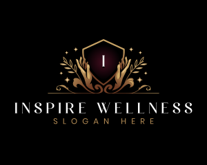 Luxury Hand Wellness logo design