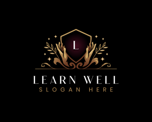 Luxury Hand Wellness logo design