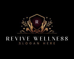 Luxury Hand Wellness logo design