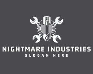 Gear Industrial Piston logo design