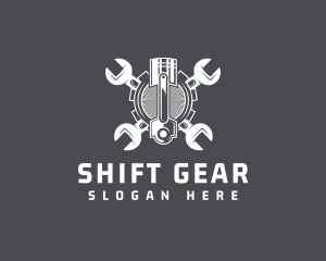 Gear Industrial Piston logo design