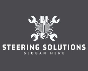 Gear Industrial Piston logo design