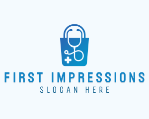 Medical Pharmacy Stethoscope logo design