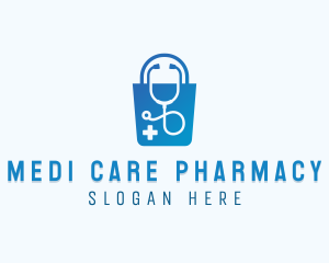 Medical Pharmacy Stethoscope logo design