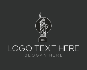 Minimal Statue of Liberty logo