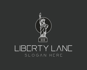 Minimal Statue of Liberty logo design