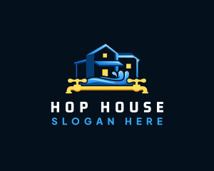 House Faucet Water logo design